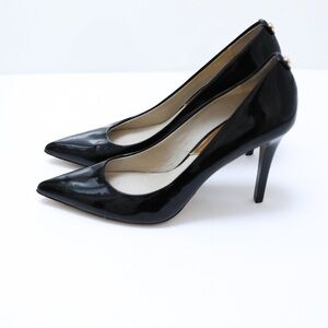 MICHAEL KORS Dorothy Pumps Black Patent Leather Size 9 8.5 heels shoes stilettos
